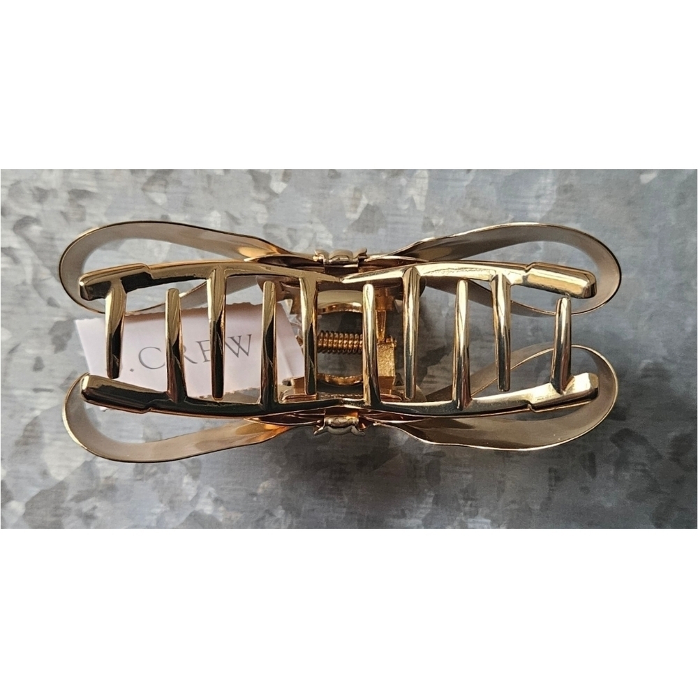 J. Crew Metallic Bow Claw Hair Clip - Picture 4 of 5